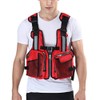 Outdoor Fishing Vest Life Jacket with Whistle Multi Pocket Flotation