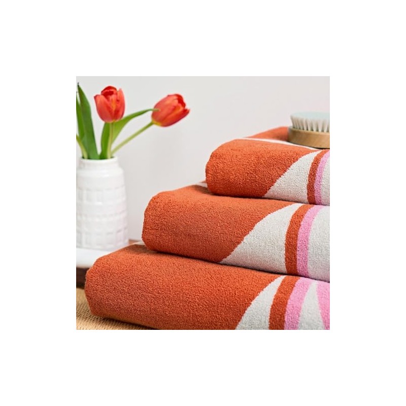 Orla Kiely Bloom Duo Blush Bath Towel 70 x 125