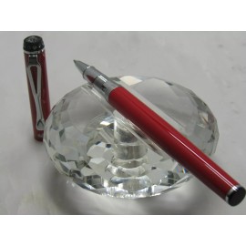 Jinhao GORGEOUS HIGH QUALITY SLIM JINHAO RED ROLLER BALL PEN WITH CRYSTALS ON TOP