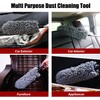 4Pcs Car Duster Kit, Multipurpose Dense Microfiber Duster for Car