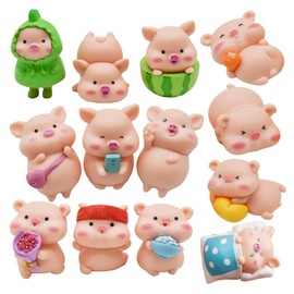 13 Animals Minifigure Resin Pig Statue Resin Pig Statue Mini Pig Statue Pig Mini Figure Pink Pig Landscape Pig Figurine Pig Statue Mini Pig Statue Mini Pig Statue Mini Pig Statue Small Pig Model