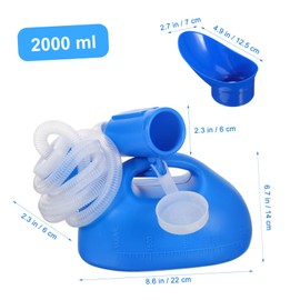 Mikinona Portable Women Urinal Bottle with Integrated Handle Large Capacity Reusable Travel Pee Container for Camping Hiking Road Trips Lightweight Sturdy Design for Elderly and Outdoor Use