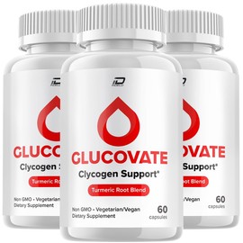 Glucovate (3 Pack) Glucovate Capsules- Glucovate Advanced Supplement, Maximum Strength