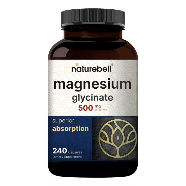 Naturebell Glicinato De Magnesio 100% Quelado 240 Unidades Eg G43
