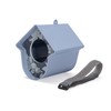 Singing Friend Evie Bird Feeder, Plastic, Blue/Grey, 15 x 13