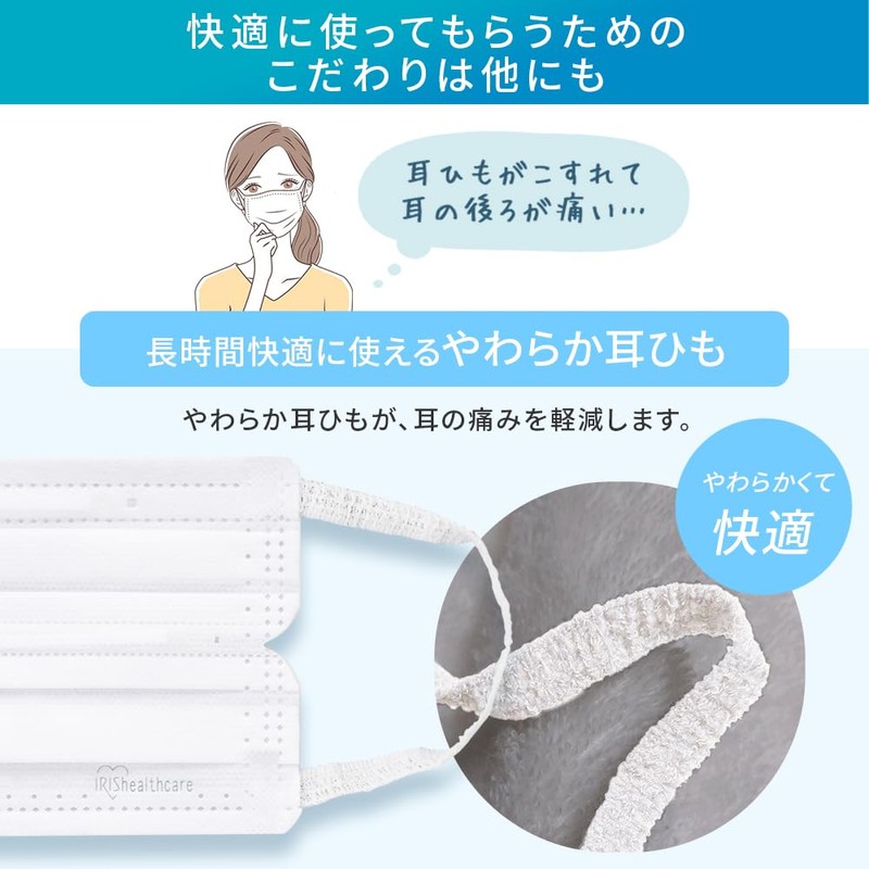 Iris Ohyama PK-NI30L Non-Woven Mask, Made in Japan, Nano Air