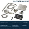 Ryamen Dual Shower Head Combo, Brushed Nickel 8'' High Pressure