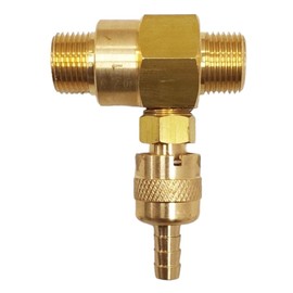 Brass 3/8 NPT Pressure Washer In Line Chemical Soap Detergent Injector 5-8 GPM 4250 PSI 2.3 Oriface