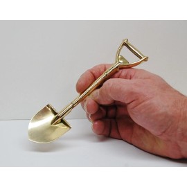 7" Ground Breaking CEREMONY Shovel for display and framing, Solid Brass - #400