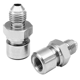 4AN to 3/8-24 - 2PCS Inverted Flare Female Brake Line Adapter Fitting Stainless Steel