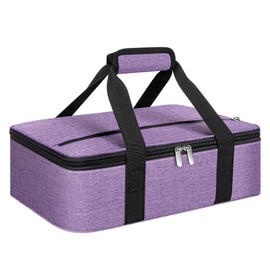 MIAOJIE Insulated Casserole Carrier, Portable Casserole Carrier for Hot or Cold Food Lunch Tote Warmer or Cooler Bag, Lasagna Lunch Bag for Potluck Parties- Fits 9" x 13" Baking Dish-Purple