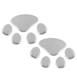 PANYTOW 1 Pair of Car Decal Bumper Sticker Decoration Dog Paw Footprint Silver
