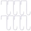 Gutapo 8 Pack White Vinyl Fence Hooks, 3 x 8