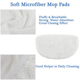 8 packs Steam Mop Pads for Bissell Powerfresh 1940 1806 1544 1440 Series, Compatible with Model 19402 19404 19408 19409 1940A 1940F 1940Q 1940T 1940W 2075A 2685A, Microfiber Mopping & Scrubbing Replacement Pads, Reusable, Washable