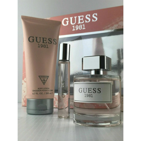 Guess 1981 Women 3pc Set Perfume Spray 3.4 oz Body