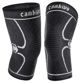 Cambivo, 2 x Knee Bandage, Knee Pads, Knee Supports for Women and Men, Suitable for Running, Hiking, Jogging, Sports, Volleyball