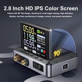 DC Power Supply DPS-150, Bench Power Supply with 4-Digit IPS Display, Portable PC Variable Power Supply, 0-30V 0-5A 0-150W Output & PD/QC/DC Input