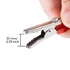 10 Pcs 50mm Plastic Handle Test Probe Metal Alligator Clips