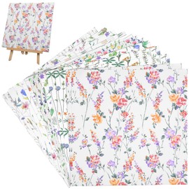 Operitacx 24 Blatt Blumenmuster-Papier Blumen-Sammelalbum-Papier Frühlings-Bastelpapier Für Diy-Kartenherstellung Sammelalbum Fotoalbum Junk-Tagebuch-