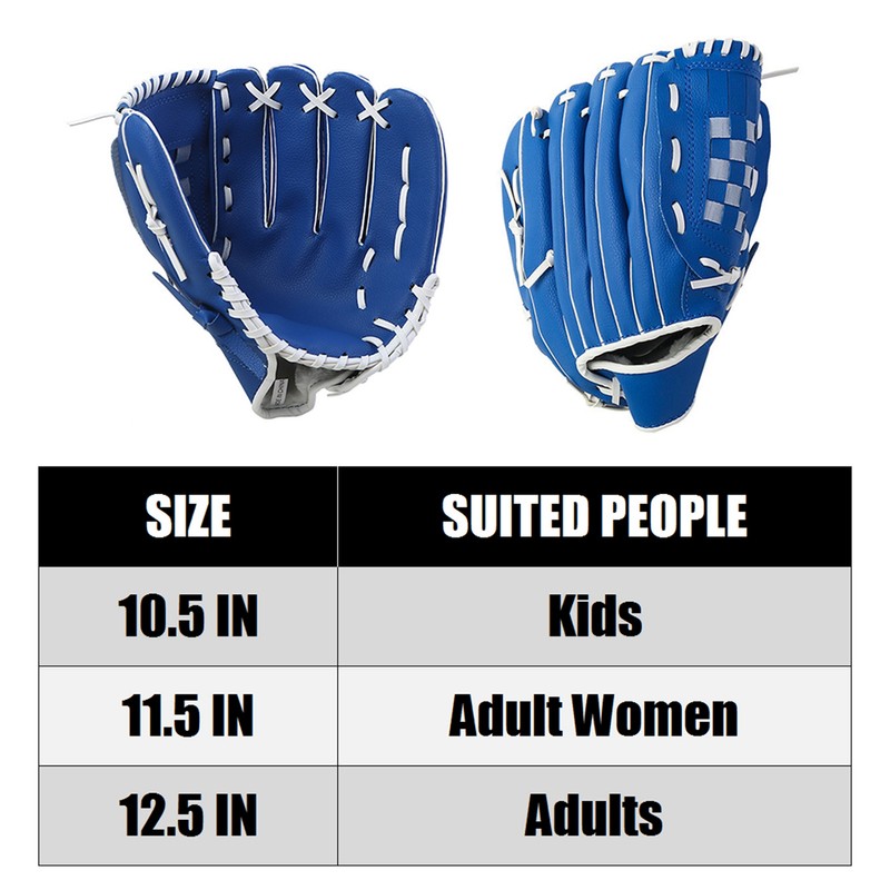 10.5/11.5/12.5 Inch Outdoor Sport Baseball Glove for Kids Youth Adults