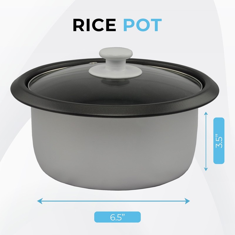 Courant Rice Cooker 8-Cup (Cooked), Removable Non-Stick Bowl, One Touch