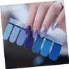 Healeved 3sheets Glitter Nail Art Stickers for Manicure Shiny Nail