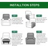 FUANGUI Recliner Chair Cover 4-Pieces Lazyboy Cover for Recliner Chair