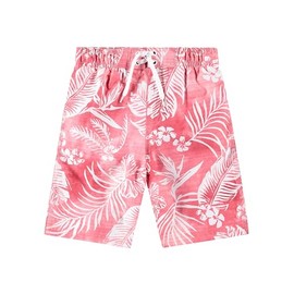 Kanu Surf Boys' Avalon Quick Dry UPF 50+ Beach Swim Trunk, Wade Red