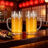 Komost 20oz Plastic Beer Mugs with Handles Set of 2,