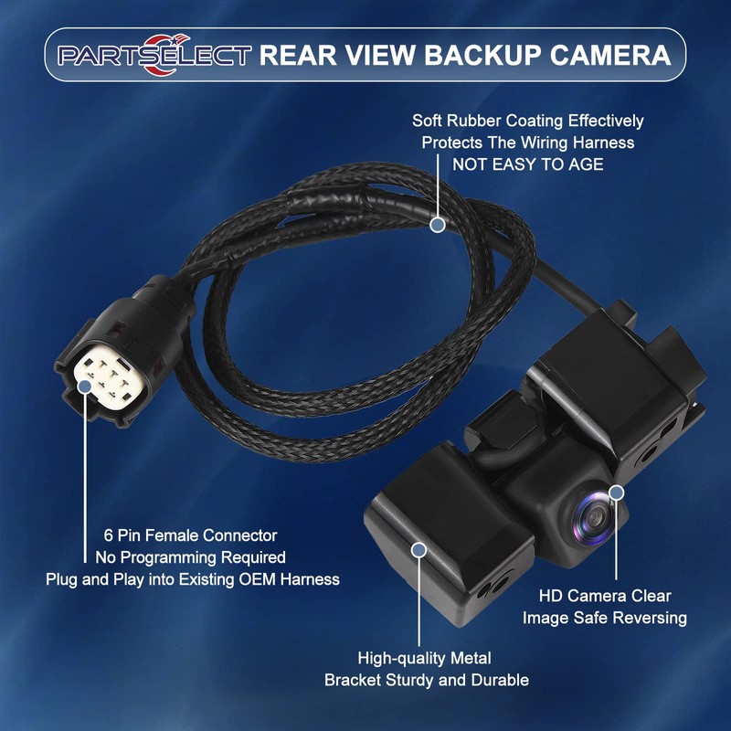 PARTSELECT Rear View Reversing Backup Camera 84143039 Replacement for Chevy