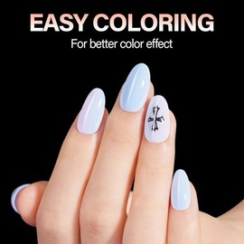 AILLSA Uñas postizas cortas, ovaladas y redondas, 504 unidades, de gel transparente, suaves y con cobertura total, para extensiones de uñas, ideal par