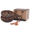 Tcrogsciss Set of 2 Natural Coconut Bowls Smoothie Bowls -