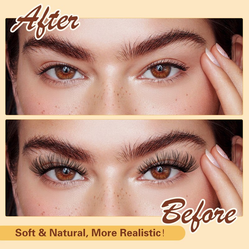 QUEWEL DIY Lash-Extensions Kit MIX10-18mm Lash-Clusters with Bond&Seal Super Hold,