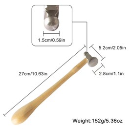 Perfeclan Two Sided Chasing Hammer for Jewelry Making Ball Pein Hammer High Carbon Steel Jewelry Repair Tool for Goldsmith Blacksmiths