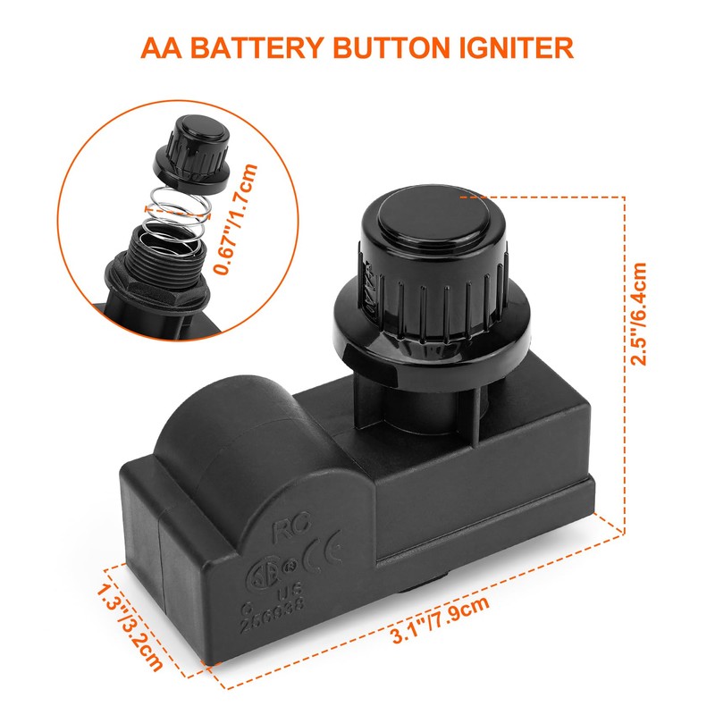 onlyfire 2 Outlet Universal Spark Igniter Replacement Kit for Charbroil,