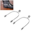 Horse Spurs English Stainless Steel with Roller Ball for Equestrian