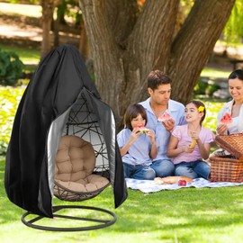 Outdoor Hanging Chair Cover, Patio Hanging Chair Cover, Weather Protection Hanging Chair, 210d Oxford Outdoor Swing Egg Chair, 115 x 190 cm, for Hanging Basket, Hanging Chair