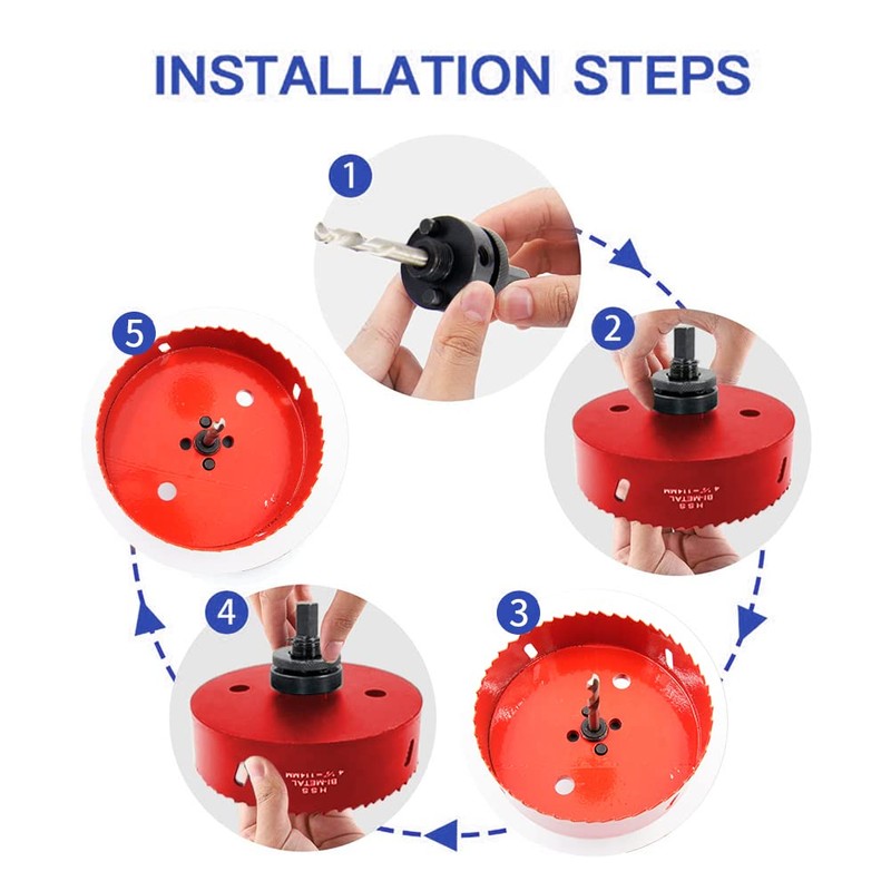 65mm Hole Saw,Drill Bit,LAIWEI Heavy Duty Mandrel Hole Cutter for