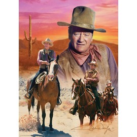 Masterpieces 1000 Piece John Wayne Jigsaw Puzzle for Adults, Family, Or Kids - The Cowboy Way - 19.25"x26.75"