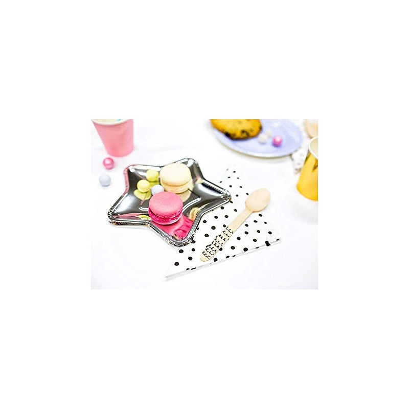 Wooden Cutlery - Black, 16cm, Set of 18 Pieces