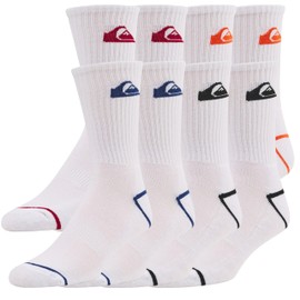 Quiksilver Mens Socks 8 Pairs Crew Socks for Men Premium Athletic Shoe Size 8-12