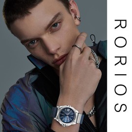 rorios Men's Watches Waterproof Analogue Quartz Watch with Leather Strap Wrist Watch Calendar Fashion Sports Watches for Men, blue, Strap.
