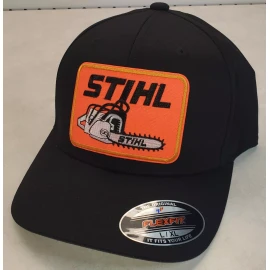 Flexfit STIHL Safety Orange Patch Flexfit Hat / Black - L/XL  7 1/8" - 7 5/8"