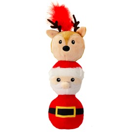 Giftable World Holiday Plush Pet Toy Fun for Christmas Designs Cat Play Toy (9" Christmas Tower)