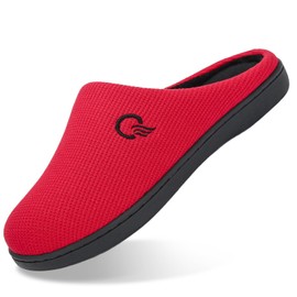Mishansha Unisex Memory Foam Slippers, Non-Slip Slippers for Women and Men, Autumn Winter, for Indoor and Outdoor Use - Red women, size: 42/43 EU