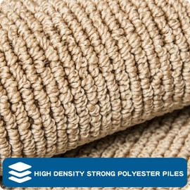 PURRUGS Machine Washable Kitchen Rug [2 PCS] (17" x 30"+ 17" x 48"), Non-Slip/Skid Kitchen Runner Rugs & Floor Mats, Super Absorbent Soft Area Rugs for Sink, Kitchen & Laundry, Beige