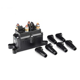 MaySpare 250A Winch Solenoid Relay Contactor 12V Winch Relay for ATV UTV Boat 4x4 Vehicles 1500-5000lbs with 6 Protecting Caps-Replacement Number 63070 62135 74900 2875714 70715