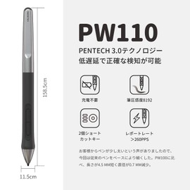 HUION Pen Tab Pen Tablet Inspiroy 2 6.3 x 3.9 inch Full Upgrade Pen PW110 for Android Windows MacOS Linux Easy to Carry for Beginners Black Small