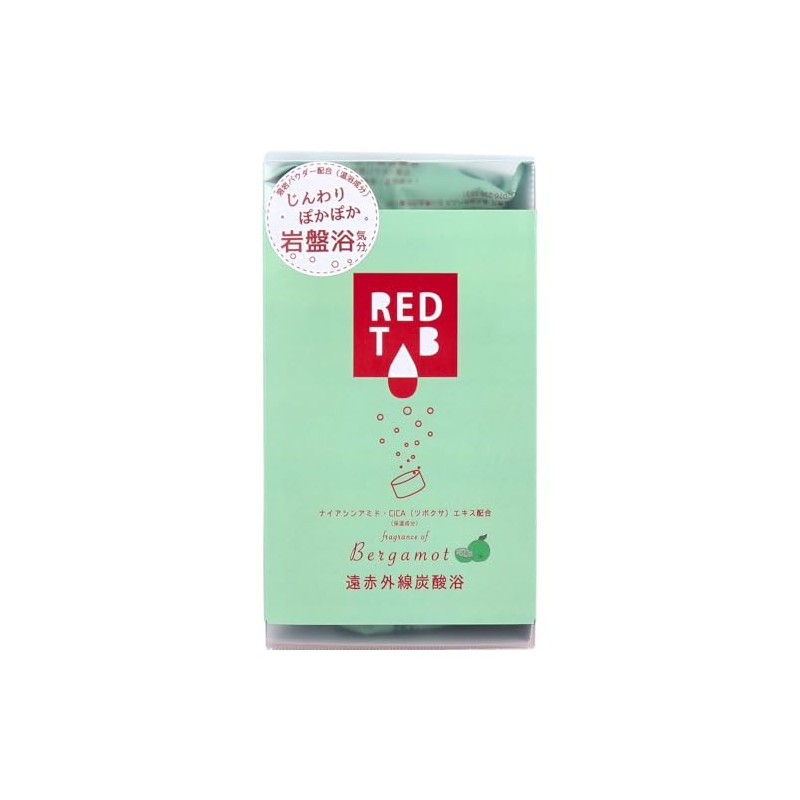 Far Infrared Carbonated Bath REDTAB Bergamot Scent, 1.8 oz (50