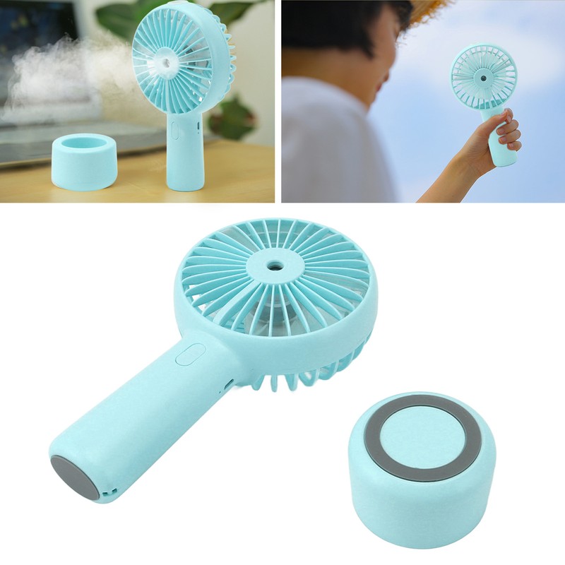Handheld Misting Fan Quiet 2000mAh 3 Wind Speed 2 Spray